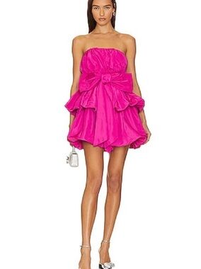 LoveShackFancy Gallant Dress- Ruffled Bow Mini Dress